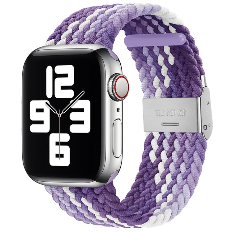 Braided + Stainless Steel Replacement Watchbands For Apple Watch Series 6 & SE & 5 & 4 40mm / 3 & 2 & 1 38mm, For Apple Watch Series 7 41mm / 6 & SE & 5 & 4 40mm, For Apple Watch Series 8&7 41mm / SE 2&6&SE&5&4 40mm / 3&2&1 38mm                        ...
