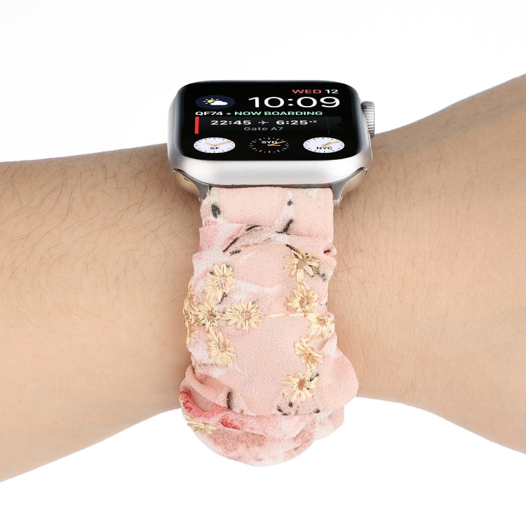 Fabric Hair Ring Replacement Strap Watchband, For Apple Watch Ultra 49mm / Series 8&7 45mm / SE 2&6&SE&5&4 44mm / 3&2&1 42mm, For Apple Watch Series 8&7 41mm / SE 2&6&SE&5&4 40mm / 3&2&1 38mm