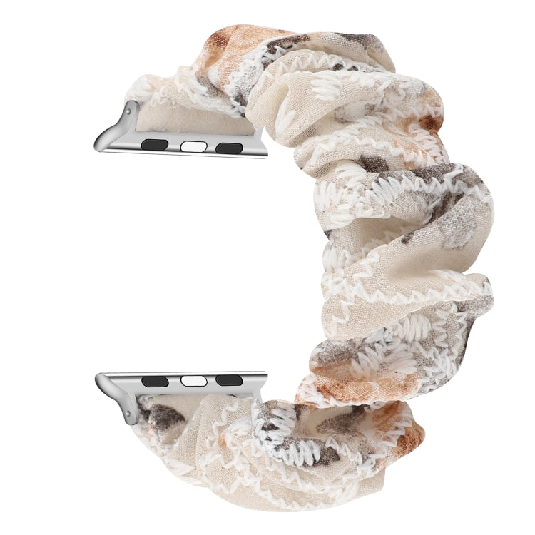 Fabric Hair Ring Replacement Strap Watchband, For Apple Watch Ultra 49mm / Series 8&7 45mm / SE 2&6&SE&5&4 44mm / 3&2&1 42mm, For Apple Watch Series 8&7 41mm / SE 2&6&SE&5&4 40mm / 3&2&1 38mm