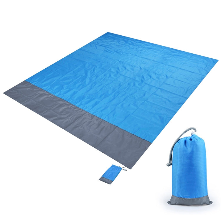 Polyester Waterproof Plaid Cloth Pocket Picnic Mat Outdoor Camping Beach Mat, Size: 2.1 x 2m