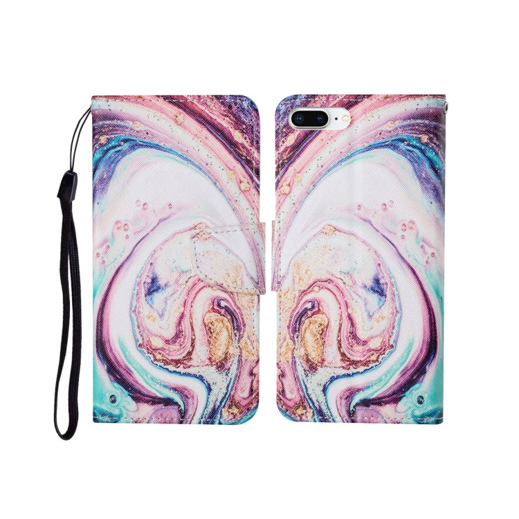 Painted Pattern Horizontal Flip Leathe Case, For iPhone 6, For iPhone 6 Plus, For iPhone 7 Plus