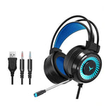 2 PCS G58 Head-Mounted Gaming Wired Headset with Microphone, Cable Length: about 2m, Black Single Plug Version, Black 7.1 Single USB Version, Pink Colorful 3.5mm Version, White Colorful 3.5mm Version, Black Colorful 3.5mm Version