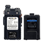 RETEVIS RT-5R 400-520MHz + 136-174MHz 128CHS USB Two-segment Handheld Walkie Talkie, USB