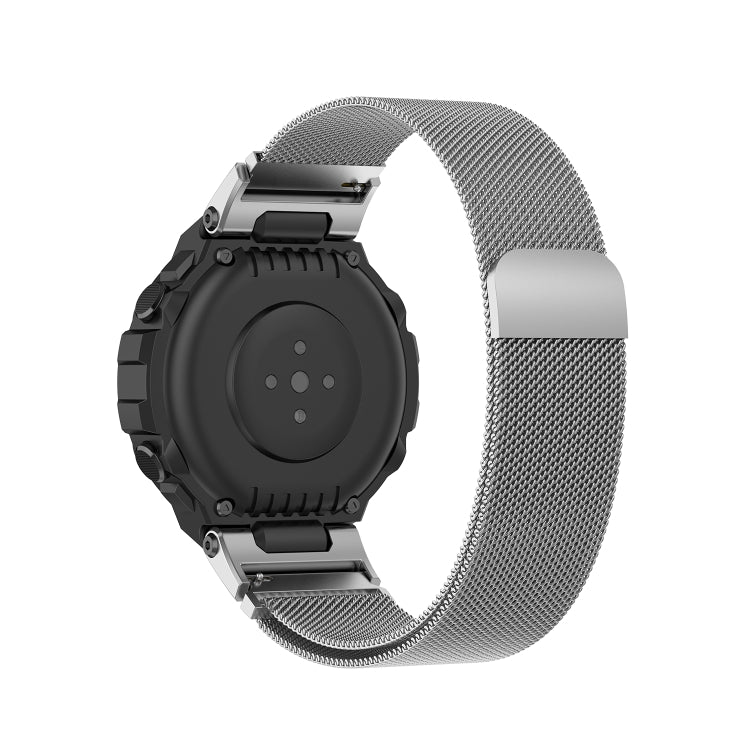 Milanese Magnetic Metal Replacement Strap Watchband, For Amazfit T-Rex Pro / Amazfit T-Rex