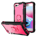 PC + Rubber 3-layers Shockproof Protective Case with Rotating Holder, For iPhone 8 Plus / 7 Plus, For iPhone 11, For iPhone 11 Pro, For iPhone 11 Pro Max