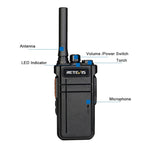 RETEVIS RB637 EU Frequency PMR446 16CHS License-free Two Way Radio Handheld Bluetooth Walkie Talkie, RB637