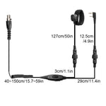 RETEVIS EH050K 2 Pin Adjustable Volume Noise Reduction Aviation Headphone Microphone with Finger PTT, EH050K