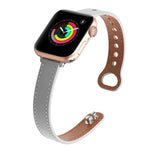 Double Nail Leather Replacement Strap Watchband for Apple Watch Series 7, 41mm, 44mm, leather replacement strap for Apple Watch