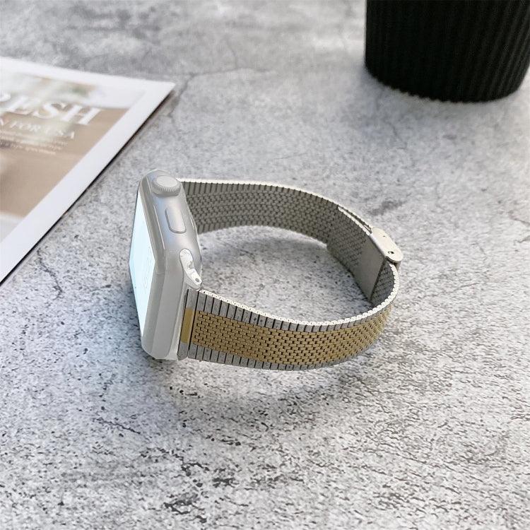 Buckle Style Steel Replacement Strap Watchband, For Apple Watch Series 7  41mm / & 6 & SE & 5 & 4 40mm, For Apple Watch Series  7  45mm / & 6 & SE & 5 & 4 44mm