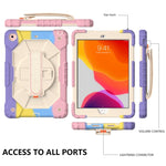 Contrast Color Robot Shockproof Silicon + PC Protective Case with Holder & Shoulder Strap, For iPad 10.2 2021 / 2020 / 2019