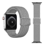 Buckle Braided Elastic Strap Watch Band For Apple Watch Series 9&8&7 41mm / SE 3&SE 2&6&SE&5&4 40mm / 3&2&1 38mm(Rainbow Color), For Apple Watch Series 7 45mm / 6 & SE & 5 & 4 44mm / 3 & 2 & 1 42mm
