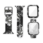 Silicone Printing Integrated Replacement Watch Case Watchband, For Apple Watch Series 3 & 2 & 1 38mm
