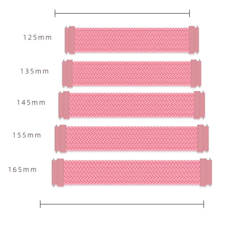 For Samsung Galaxy Watch 3 41mm Adjustable Nylon Braided Elasticity Replacement Strap Watchband, 125mm, 135mm, 145mm, 155mm