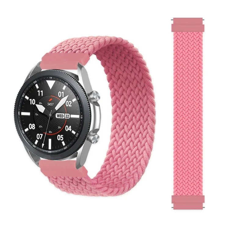 For Samsung Galaxy Watch Active / Active2 40mm / Active2 44mm Adjustable Nylon Braided Elasticity Replacement Strap Watchband, 165mm