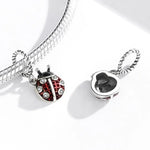 S925 Sterling Silver Ladybug Pendant DIY Bracelet Necklace Accessories, Ladybug Pendant