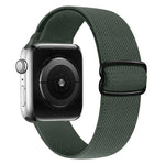 8-shaped buckle nylon replacement strap for Apple Watch, featuring soft material and stylish design.