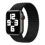 Metal Head Braided Nylon Solid Color Replacement Strap Watchband For Apple Watch Series 6 & SE & 5 & 4 40mm / 3 & 2 & 1 38mm, L 155mm