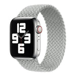 Metal Head Braided Nylon Solid Color Replacement Strap Watchband For Apple Watch Series 6 & SE & 5 & 4 40mm / 3 & 2 & 1 38mm, L 155mm