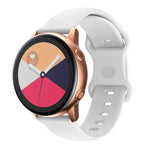 Butterfly Buckle Silicone Replacement Strap Watchband, 20mm For Samsung Galaxy Watch Active 3 41mm, 22mm For Samsung Galaxy Watch Active 3 45mm