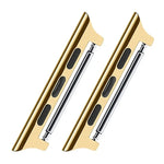2 PCS Watchbands Stainless Steel Acoustic Ear Connector, Width: 22mm For Apple Watch Series 6 & SE & 5 & 4 44mm / 3 & 2 & 1 42mm, Width: 22mm For Apple Watch 44mm / 42mm