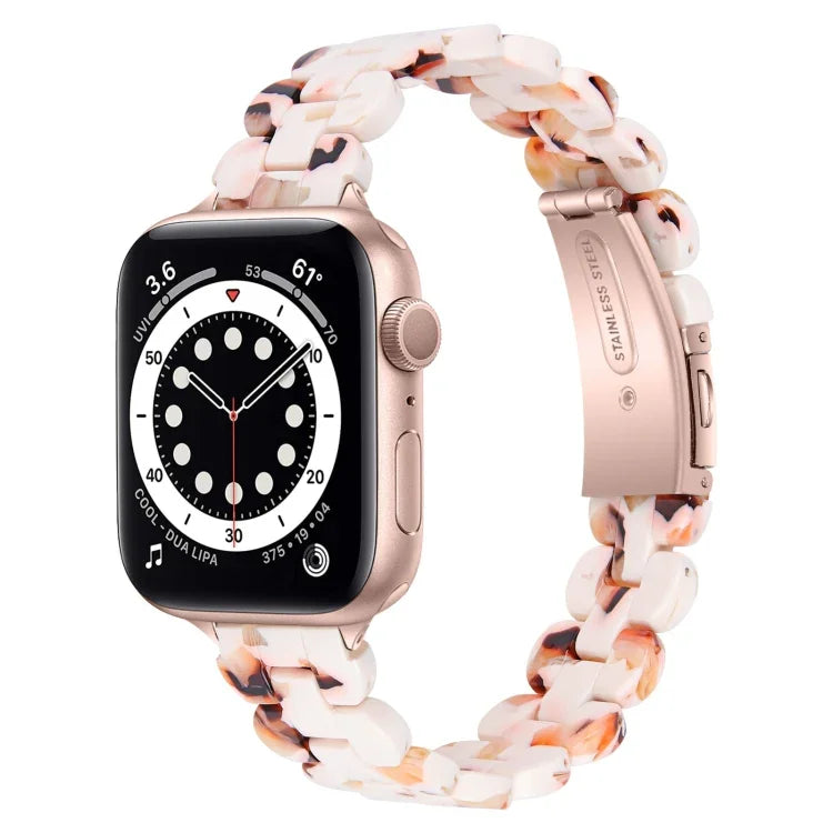 Oval Resin Replacement Strap Watchband, For Apple Watch Series 7  41mm / & 6 & SE & 5 & 4 40mm, For Apple Watch Series  7  45mm / & 6 & SE & 5 & 4 44mm