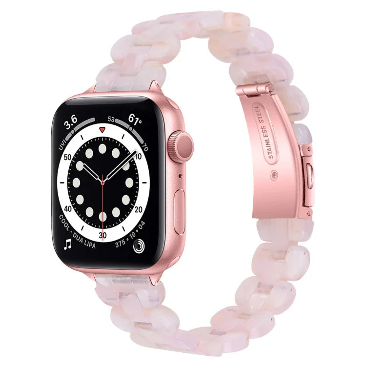 Oval Resin Replacement Strap Watchband, For Apple Watch Series 7  41mm / & 6 & SE & 5 & 4 40mm, For Apple Watch Series  7  45mm / & 6 & SE & 5 & 4 44mm