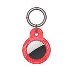 Round Shape Carbon Fiber Anti-fall Case with Keychain Ring for AirTag 2nd Gen / AirTag 1st Gen