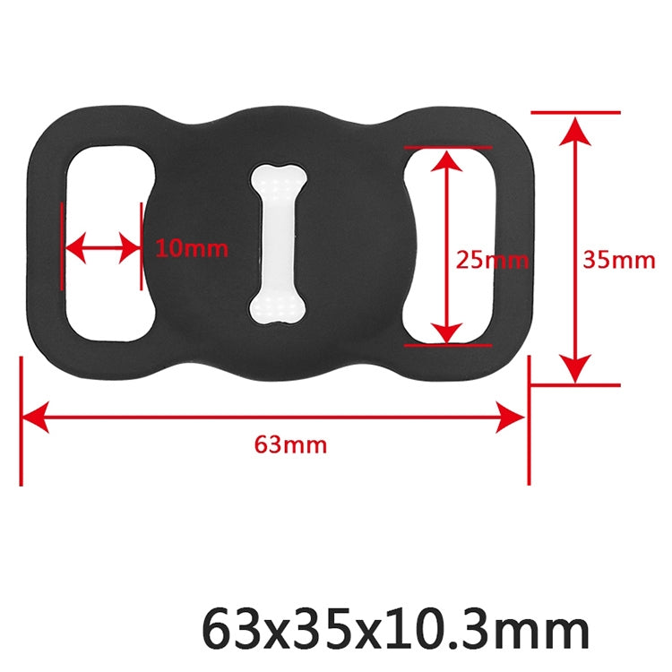 Shockproof Anti-scratch Silicone Case Protective Cover, Style: Bones, For AirTag