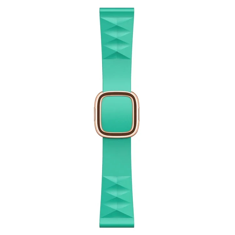 Modern Style Silicone Replacement Strap Watchband For Apple Watch Series 6 & SE & 5 & 4 40mm / 3 & 2 & 1 38mm, Black Buckle, Rose Gold Buckle, Silver Buckle