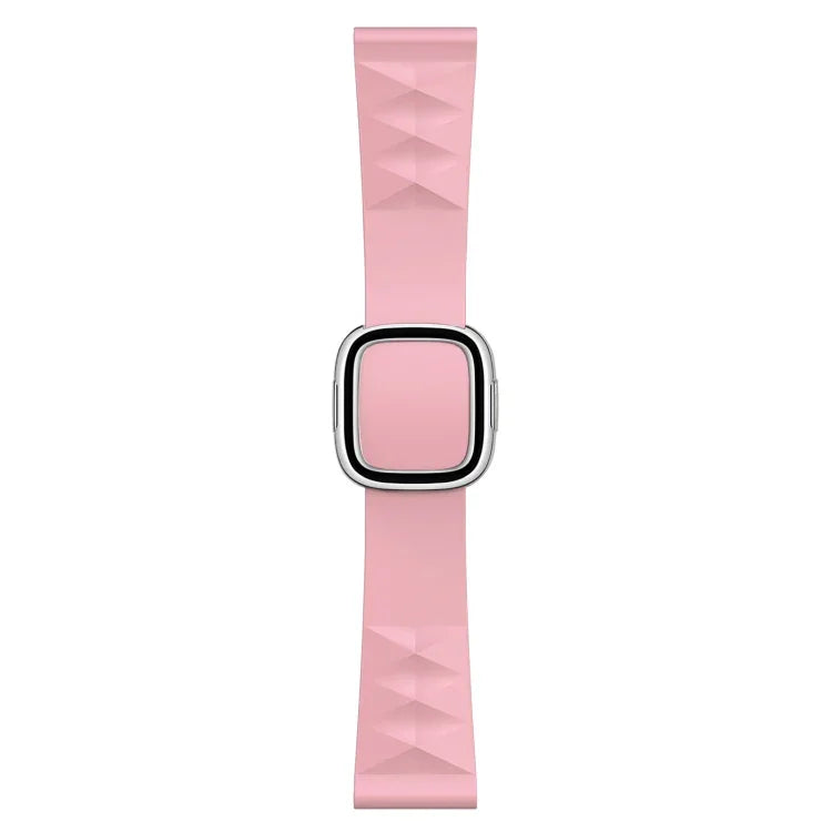 Modern Style Silicone Replacement Strap Watchband For Apple Watch Series 6 & SE & 5 & 4 40mm / 3 & 2 & 1 38mm, Black Buckle, Rose Gold Buckle, Silver Buckle