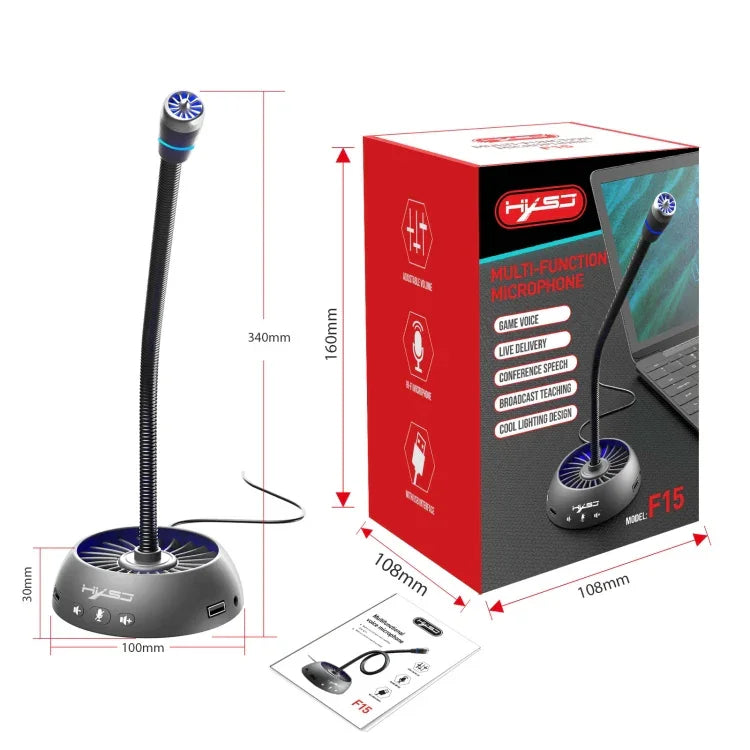 HXSJ F15 USB Anti-interference Matrix Noise Reduction Microphone