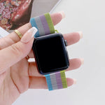 Four-colors Milanese Replacement Strap Watchband, For Apple Watch Series 7  41mm / & 6 & SE & 5 & 4 40mm, For Apple Watch Series  7  45mm / & 6 & SE & 5 & 4 44mm