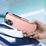 Shockproof Armor Protective Case with Slide Card Slot, For iPhone 13 mini, For iPhone 13, For iPhone 13 Pro, For iPhone 13 Pro Max
