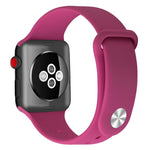 Silicone Replacement Strap Watchband For Apple Watch Series, 7 41mm / 6 & SE & 5 & 4 40mm / 3 & 2 & 1 38mm, 7 45mm / 6 & SE & 5 & 4 44mm / 3 & 2 & 1 42mm