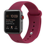 Silicone Replacement Strap Watchband For Apple Watch Series, 7 41mm / 6 & SE & 5 & 4 40mm / 3 & 2 & 1 38mm, 7 45mm / 6 & SE & 5 & 4 44mm / 3 & 2 & 1 42mm