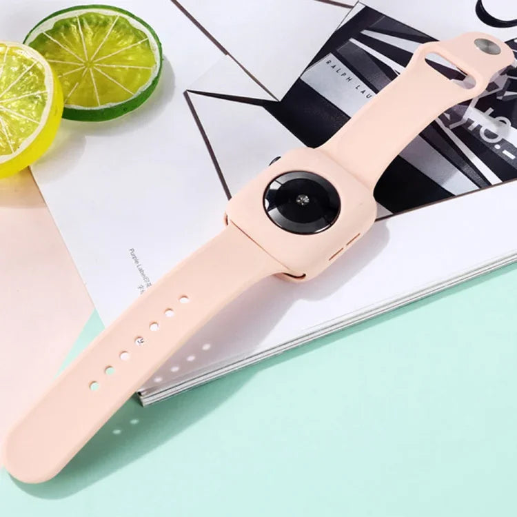 Silicone Replacement Strap Watchband + Watch Protective Case Set, For Apple Watch Series 3 & 2 & 1 38mm, For Apple Watch Series 3 & 2 & 1 42mm