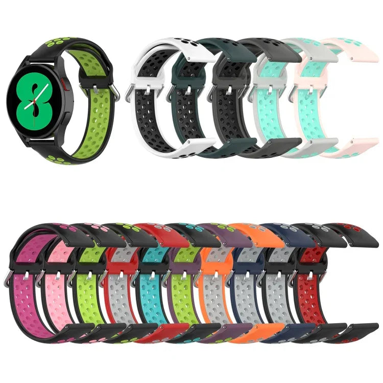 Two-color Silicone Replacement Strap Watchband, For Samsung Galaxy Watch4 40mm, For Samsung Galaxy Watch4 44mm, For Samsung Galaxy Watch4 Classic 42mm