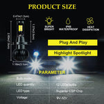 DC9-32V / 3000LM / 30W / 6000K+3000K IP65 Car LED Double Color Fog Light with 12LEDs CSP Lamp Beads, 2 PCS EV15 H7