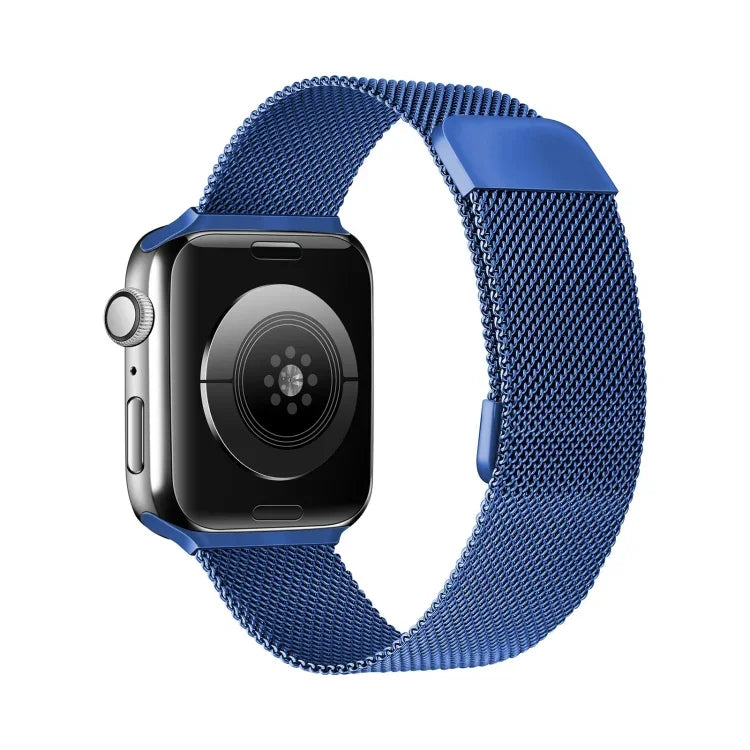 Double Section Milanese Magnetic Elasticity Replacement Strap Watchband For Apple Watch Series, 7 45mm / 6 & SE & 5 & 4 44mm / 3 & 2 & 1 42mm, 7 41mm / 6 & SE & 5 & 4 40mm / 3 & 2 & 1 38mm