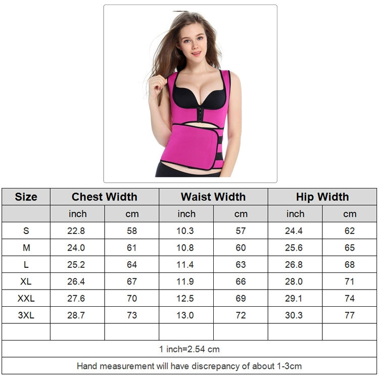 Breasted Shapers Corset Sweat-wicking Waistband Body Shaping Vest, S, M, XXXL, L, XL, XXL