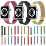 Small Waist Dual Section Milan Replacement Watchband For Apple Watch Series, 7 45mm / 6 & SE & 5 & 4 44mm / 3 & 2 & 1 42mm, 7 41mm / 6 & SE & 5 & 4 40mm / 3 & 2 & 1 38mm