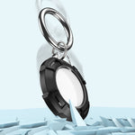 2 in 1 Rugged Anti-scratch Shockproof Carbon Fiber PC Protective Cover Case with Keychain Hook Loop, For AirTag