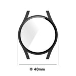 PC Protective Case with Tempered Glass Film, For Samsung Galaxy Watch4 40mm, For Samsung Galaxy Watch4 44mm