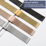 304 Stainless Steel Double Buckle Replacement Strap Watchband, 12mm, 14mm, 16mm, 18mm, 20mm, 22mm