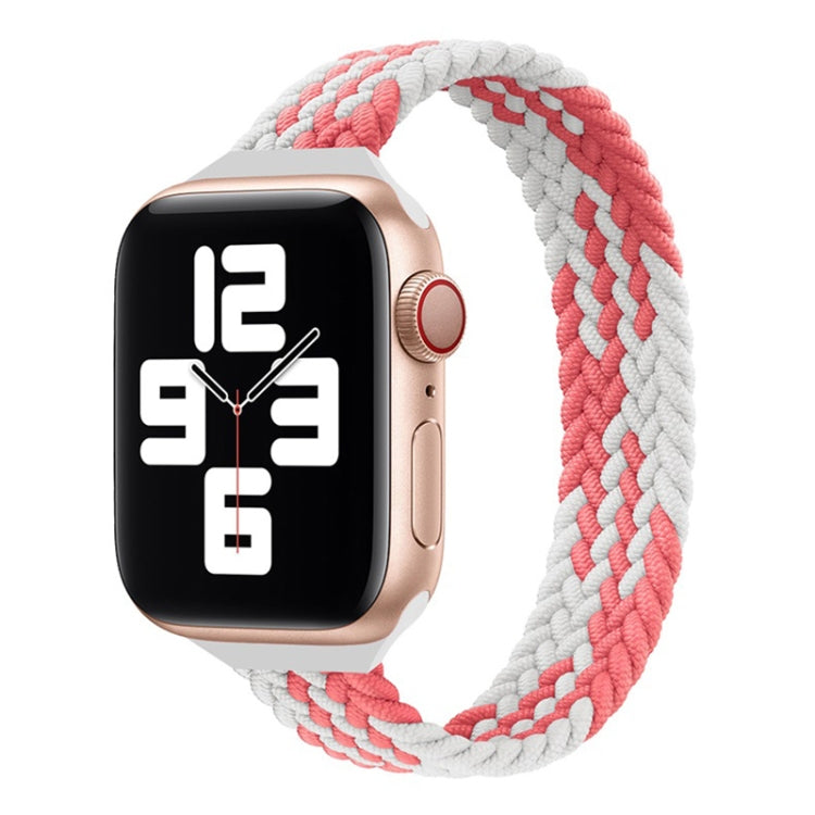 Small Waist Single Loop Nylon Braid Replacement Watchband For Apple Watch Series, XS 135mm, XS 130mm, 7 41mm / 6&SE&5&4 40mm / 3&2&1 38mm