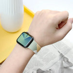 Morandi Series Contrast Color Silicone Replacement Watchband For Apple Watch Series, 7 41mm / 6&SE&5&4 40mm / 3&2&1 38mm, 7 45mm / 6&SE&5&4 44mm / 3&2&1 42mm