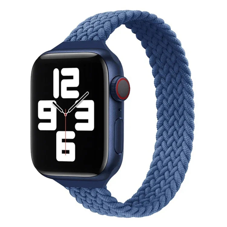 Small Waist Single Loop Nylon Braid Replacement Watchband For Apple Watch Series 7 45mm / 6&SE&5&4 44mm / 3&2&1 42mm, S 145mm, M 155mm, L 165mm