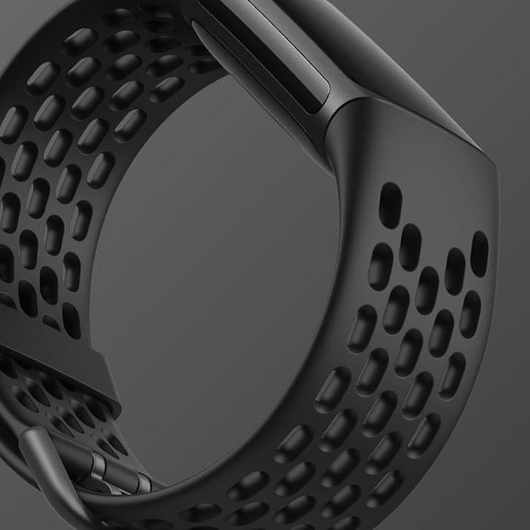 Silicone Hole Replacement Strap Watchband, For Fitbit Charge 5