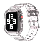 Glacier Transparent TPU Integrated Replacement Strap Watchband, For Apple Watch Series 7 45mm, For Apple Watch Series 7 41mm