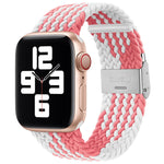 Nylon Braid One Buckle Replacement Watchband For Apple Watch Series, 7 45mm / 6&SE&5&4 44mm / 3&2&1 42mm